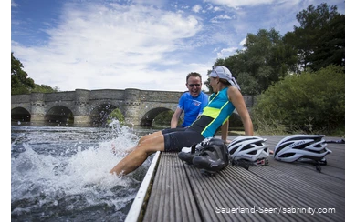 Rennradpause am Wasser