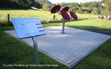 Sportgeräte in den Henne-Auen