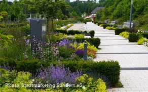 Blühende Promenade