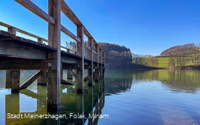 Badesteg an der Badestelle Hunswinkel, Listertalsperre