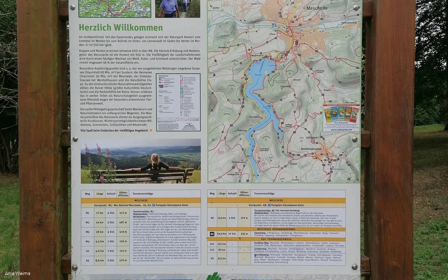 Wandertafel Hennedamm